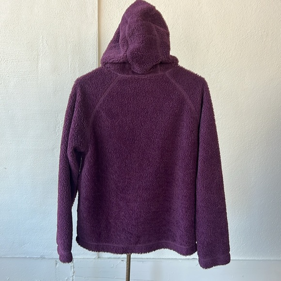 Womens The North Face Ridge Fleece Full Zip Hooded Sweater Jacket - Blackberry - Picture 4 of 4